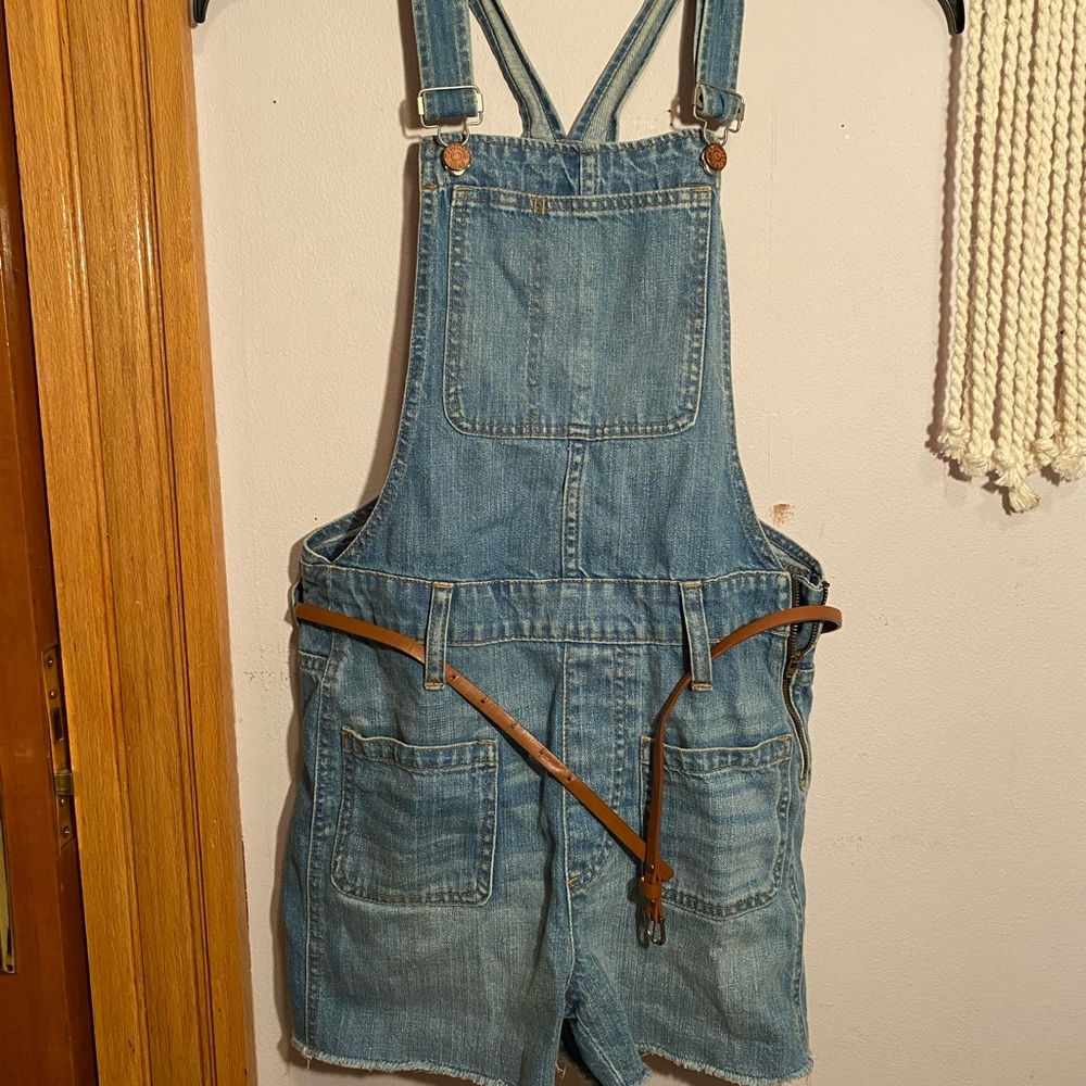 Madewell Adirondack Overall Shorts, Size XS
